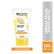 Sabonete Gel Espuma de Limpeza Facial com Vitamina C Antioleosidade - Garnier Skin Uniform & Matte - 120 g