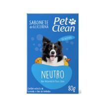 Sabonete Glicerina Pet Clean Neutro Para Cães E Gatos 80g