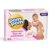 Sabonete Infantil Barra Pom Pom Loção Óleo de Amêndoas 70g