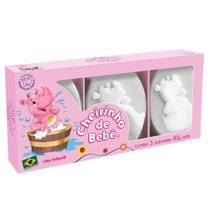 Sabonete Infantil Cheirinho De Bebe Rosa 3 Unidades