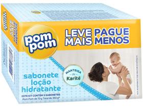 Sabonete Infantil Pom Pom Hidratante 70gr - 5 Unidades