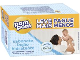 Sabonete Infantil Pom Pom Hidratante 70gr - 5 Unidades