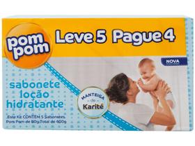Sabonete Infantil Pom Pom Hidratante 80gr - 5 Unidades Sabonete Infantil Pom Pom Hidratante 80gr - 5 Unidades