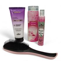 Sabonete intimo apinil kit hidratação feminina e escova raquete