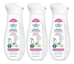 Sabonete Íntimo Flores e Vegetais Rosas Brancas 750ml 3un