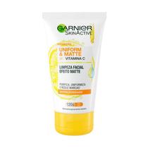 Sabonete Limpeza Facial Garnier Uniform &amp Matte Vitamina C Antioleosidade 120g