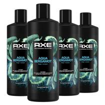 Sabonete líquido AXE Fine Fragrance Aqua Bergamot Men 530 ml, pacote com 4