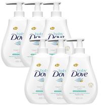 Sabonete líquido Dove Baby, hidratação sensível da cabeça aos pés, 400 ml x6