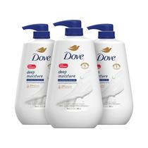 Sabonete líquido Dove Deep Moisture para pele seca 900 ml (pacote com 3) Sabonete líquido Dove Deep Moisture para pele seca 900 ml (pacote com 3)