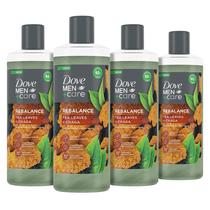 Sabonete líquido DOVE MEN + CARE Rebalance com folhas de chá, 530 ml, pacote com 4 Sabonete líquido DOVE MEN + CARE Rebalance com folhas de chá, 530 ml, pacote com 4