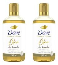 Sabonete Líquido Dove Óleo De Banho Glicerina 240ml kit c/2 Sabonete Líquido Dove Óleo De Banho Glicerina 240ml kit c/2