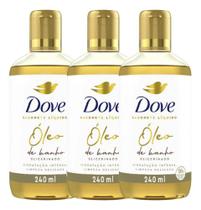 Sabonete Líquido Dove Óleo De Banho Glicerina 240ml kit c/3