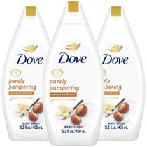 Sabonete líquido Dove Purely Pumpering, manteiga de karité e baunilha, 450 ml
