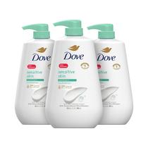 Sabonete líquido Dove Sensitive Skin, hipoalergênico, 900 ml, pacote com 3 Sabonete líquido Dove Sensitive Skin, hipoalergênico, 900 ml, pacote com 3