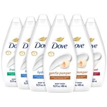 Sabonete Líquido Dove Variety - Kit com 6 Unidades (450ml) - Hidratação e Suavidade