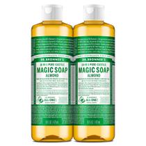 Sabonete líquido Dr. Bronner's Pure-Castile Magic Almond, pacote com 2 unidades Sabonete líquido Dr. Bronner's Pure-Castile Magic Almond, pacote com 2 unidades