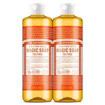 Sabonete líquido Dr. Bronner's Pure-Castile Magic Tea Tree, pacote com 2 unidades