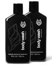 Sabonete líquido em pó Black Wolf para homens, 300 ml, pacote com 2 unidades