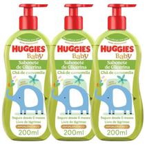 Sabonete Líquido Huggies Chá de Camomila Bebê 3 Embalagens Sabonete Líquido Huggies Chá de Camomila Bebê 3 Embalagens