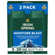 Sabonete líquido Irish Spring Moisture Blast para homens de 600 ml (pacote com 2)