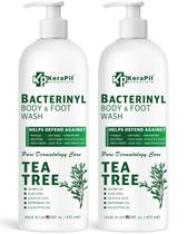 Sabonete líquido KERAPIL Bacterinyl Tea Tree 480 mL x 2 Combate o odor