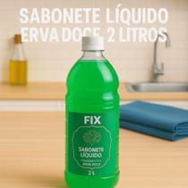 Sabonete Liquido Marca Fix Fragrância Erva Doce 2 Litros Perfume Duradoudo