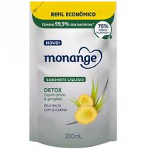 Sabonete Líquido Monange Detox Capim Limão e Gengibre Refil 240ml