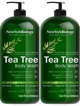 Sabonete Líquido New York Biology Tea Tree (500ml) - Kit com 2 Unidades