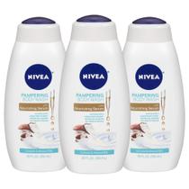 Sabonete líquido Nivea com leite de coco e amêndoa 600 ml (pacote com 3)