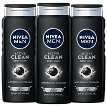 Sabonete Líquido Nivea Men Deep Active Clean Charcoal - 500ml (Pacote com 3) Sabonete Líquido Nivea Men Deep Active Clean Charcoal - 500ml (Pacote com 3)