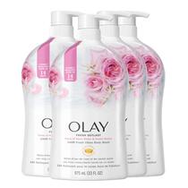 Sabonete líquido Olay Fresh Outlast Rose Water para mulheres, 1 litro (pacote com 4)