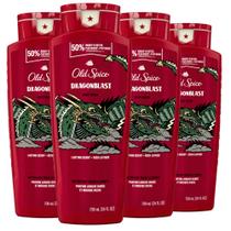 Sabonete líquido Old Spice Dragonblast para homens 710 ml (pacote com 4) Sabonete líquido Old Spice Dragonblast para homens 710 ml (pacote com 4)