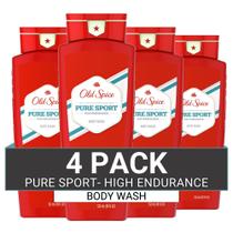 Sabonete Líquido Old Spice High Endurance Pure Sport - 18 fl oz (532ml) - Pacote com 4