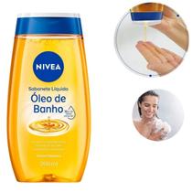Sabonete Líquido Óleo De Banho Nivea 200ml Hidratação Nutrição Limpeza Suave Maciez Pele Seca