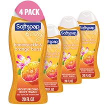 Sabonete líquido para lavagem corporal Honeysuckle & Orange Burst 600 ml, pacote com 4