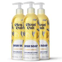 Sabonete líquido para louça Cleancult Lemon Verbena 473 ml, refil, pacote com 3