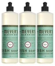 Sabonete líquido para louça Mrs. MEYER'S CLEAN DAY Basil 473 ml - pacote com 3