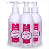 Sabonete Liquido Plastica Natural 180Ml Com Colágeno Kit C/3 Sabonete Liquido Plastica Natural 180Ml Com Colágeno Kit C/3