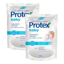 Sabonete Líquido Protex Baby Proteção Delicada Refil 180ml Kit com duas unidades