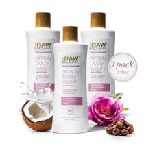 Sabonete líquido RAW SUGAR Simply Beach Rose + Leite de coco 750mL x3