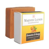 Sabonete Majestic Sather Turmeric & Honey 150mL Vegan Cold Process Sabonete Majestic Sather Turmeric & Honey 150mL Vegan Cold Process