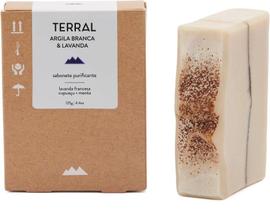 Sabonete Natural de Argila Branca e Lavanda 125g Terral Sabonete Natural de Argila Branca e Lavanda 125g Terral