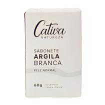 Sabonete Natural Pele Normal Argila Branca 60g Cativa Natureza