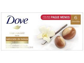 Sabonete Neutro Dove Delicious Care - Karité e Baunilha 90g 6 Unidades