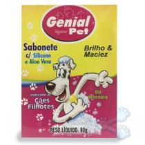 Sabonete p/ Cães Genial (80g) Silicone e Aloe Vera - Genial Pet