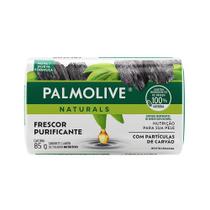 Sabonete Palmolive Naturals Frescor Purificante com Particulas de Carvão 85g - Embalagem com 12 Unidades