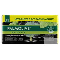 Sabonete palmolive naturals sensacao purificante argila preta e oleo de eucalipto c/6 85g Sabonete palmolive naturals sensacao purificante argila preta e oleo de eucalipto c/6 85g