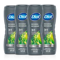 Sabonete para corpo, cabelo e rosto Dial Men Recharge 480 ml x 4 Sabonete para corpo, cabelo e rosto Dial Men Recharge 480 ml x 4