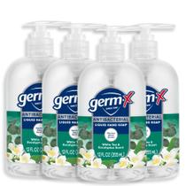 Sabonete para mãos Germ-X líquido hidratante 360ml de chá branco e eucalipto Sabonete para mãos Germ-X líquido hidratante 360ml de chá branco e eucalipto