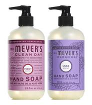 Sabonete para mãos Mrs. MEYER'S CLEAN DAY, pacote variado, 1 peônia, 1 lilás
